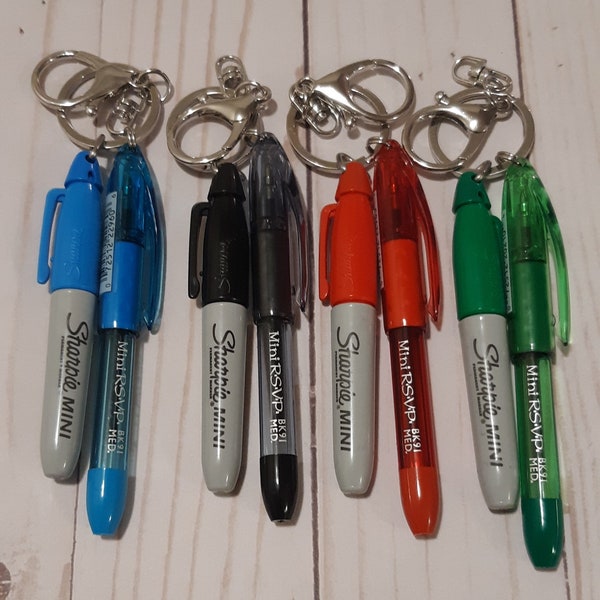 Mini Pen/Sharpie Marker/Highlighter Combos, Mini Stift, Mini Sharpie Marker, Krankenschwester/Lehrer/Postarbeiter Badge Reel Accessoire, CNA/RN Geschenke