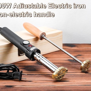 Custom Wood Branding Iron for Woodworkers,Custom electric branding iron for wood,Wood burning stamp,gift for boyfriend Adjustable iron +box
