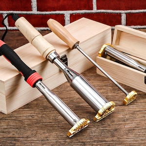 Custom wood branding iron with electric heater / Wood burning stamp / Branding iron for wood / Logo branding iron for business