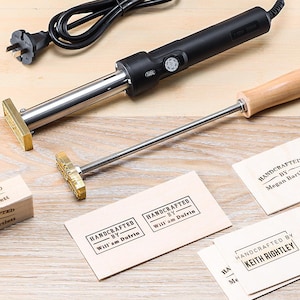 Ferro da stiro con marchio Signature, timbro con logo dell&#39;albero di Natale, ferro da stiro con logo personalizzato, ferro da stiro elettrico