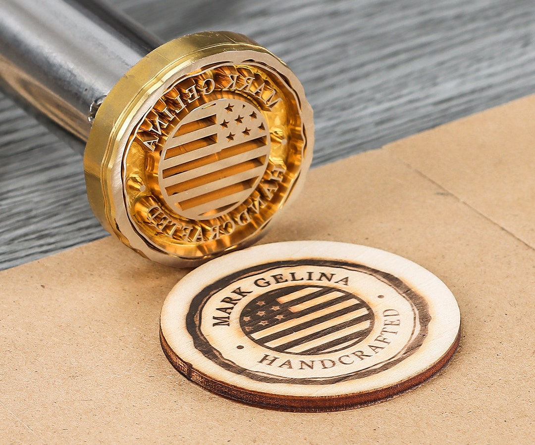 Custom Leather Stamp, Personalised Leather Branding Iron, Custom Brass Stamp  for Vegetable Tanned Leather, Custom Embosser 