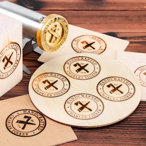 Custom Leather Stamp, Personalised Leather Branding Iron, Custom Brass Stamp for Vegetable Tanned Leather, Custom Embosser