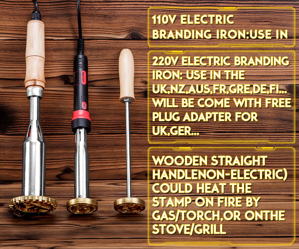 110V/220V Custom Electric Branding Iron for Wood Burning Stamp Wood Br –  SozDat