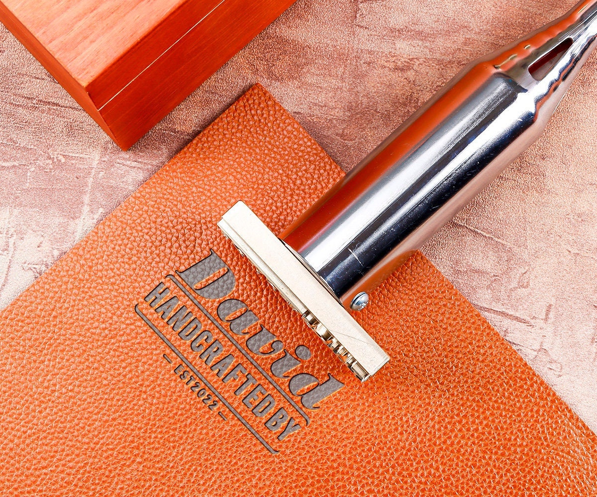 Custom Leather Stamp Personalised Leather Branding Iron Etsy
