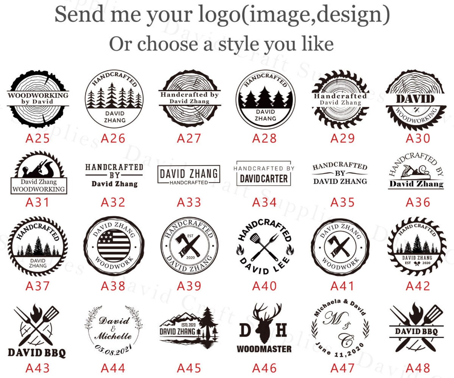 Custom Metal Stamp Heat Emboss Stamp / Wood Branding Iron Etsy