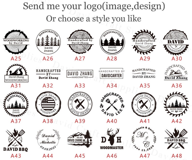 Custom Metal Stamp Heat Emboss Stamp / Wood Branding Iron Etsy