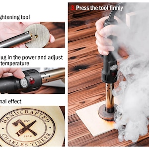 Custom Wood Branding Iron for Woodworkers,Custom electric branding iron for wood,Wood burning stamp,gift for boyfriend image 10