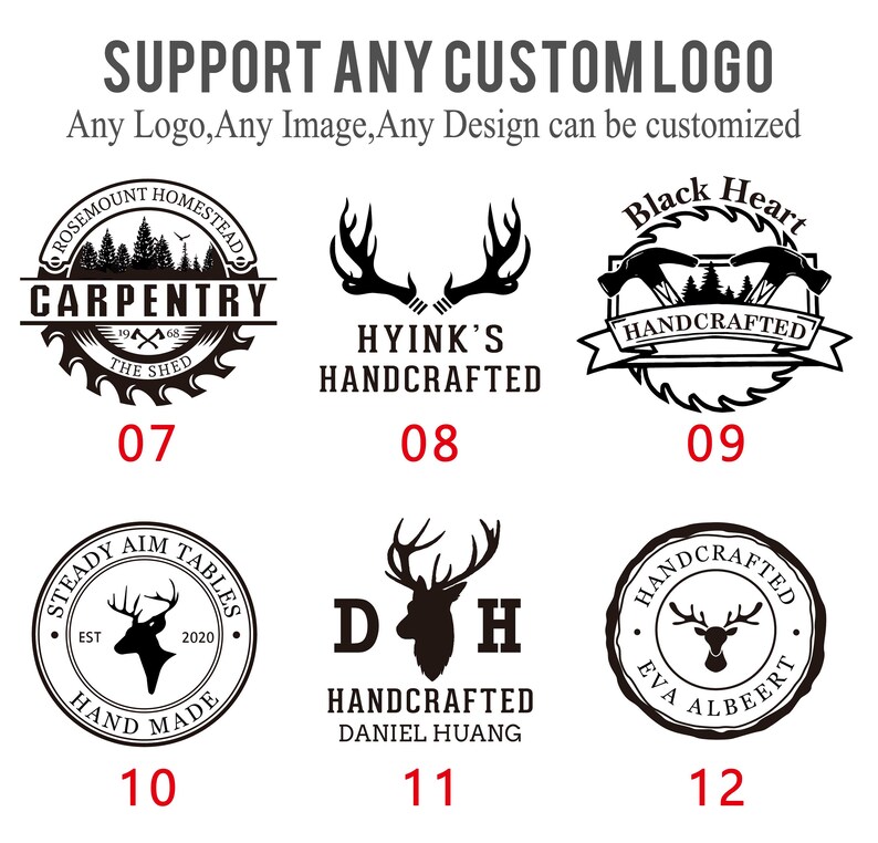 Custom Metal Stamp Heat Emboss Stamp / Wood Branding Iron Etsy