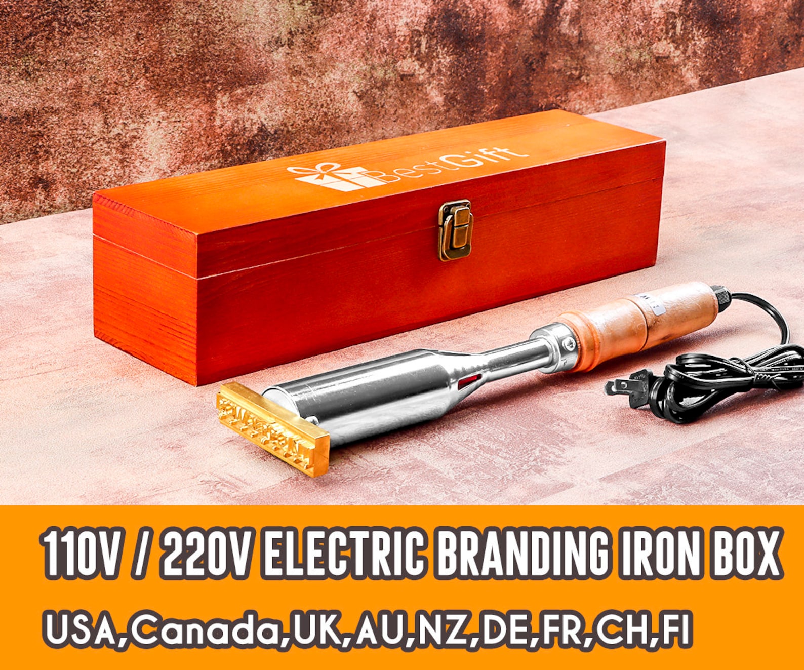 Custom Logo Stamp for Leathercustom Electric Branding Iron Etsy