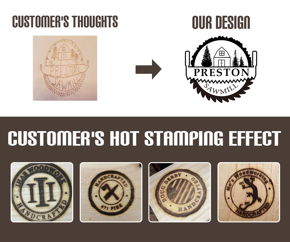 Custom Wood Burning Stamp With Electric Heater , Woodworking Branding Iron  for Wood , Custom Leather Stamp , Wood Branding Iron Custom 