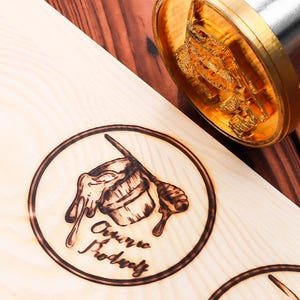 Custom Branding Iron, Beekeeper logo branding iron,Custom Branding Iron For Wood,Custom Logo Stamp,father’s day gift.