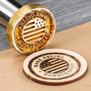 Flag themed iron with custom signature,Custom leather stamp,Custom Brand Irons,Custom Electric Branding Iron for Steak, Leather