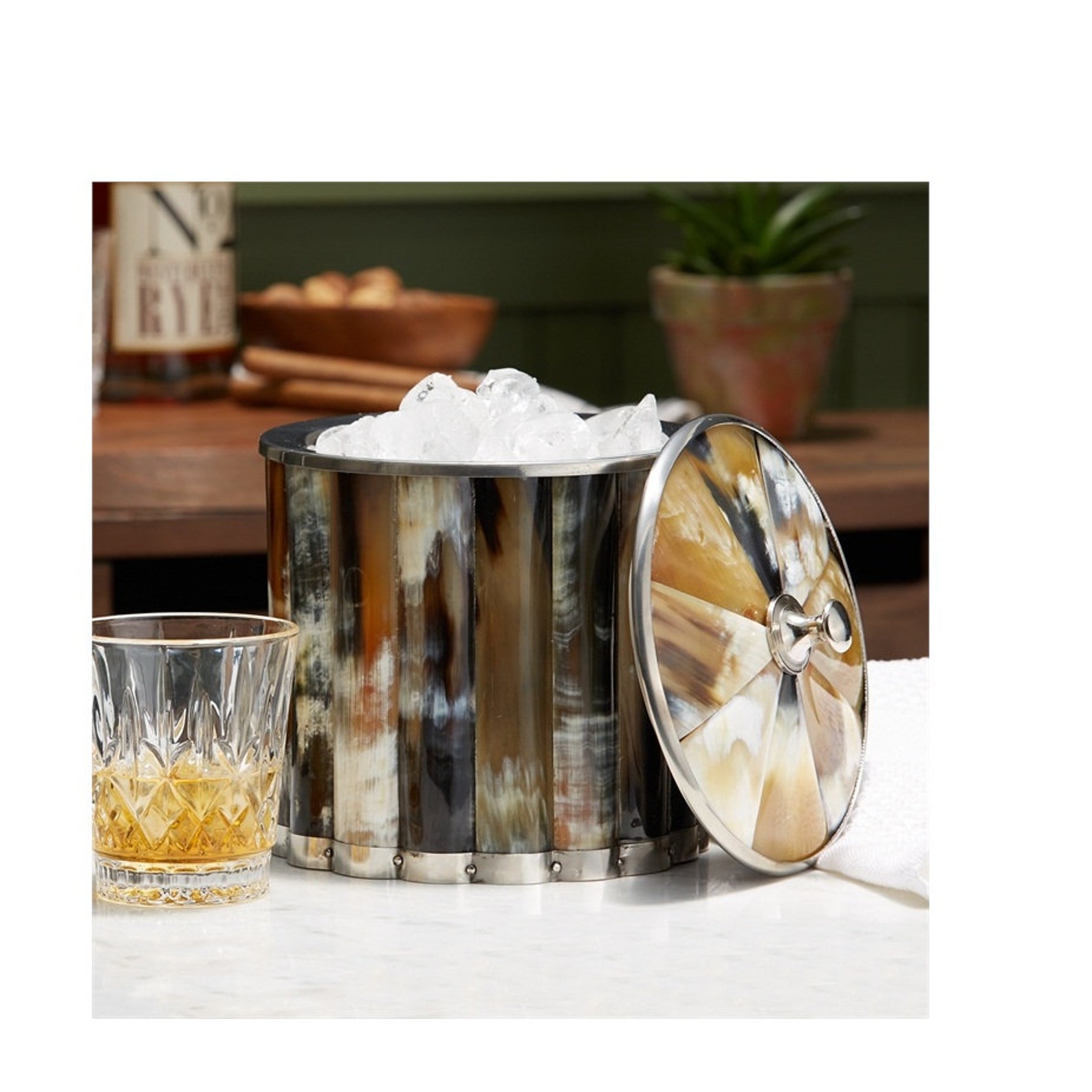 Horn ice bucket bar win use horn accessories customized size Etsy