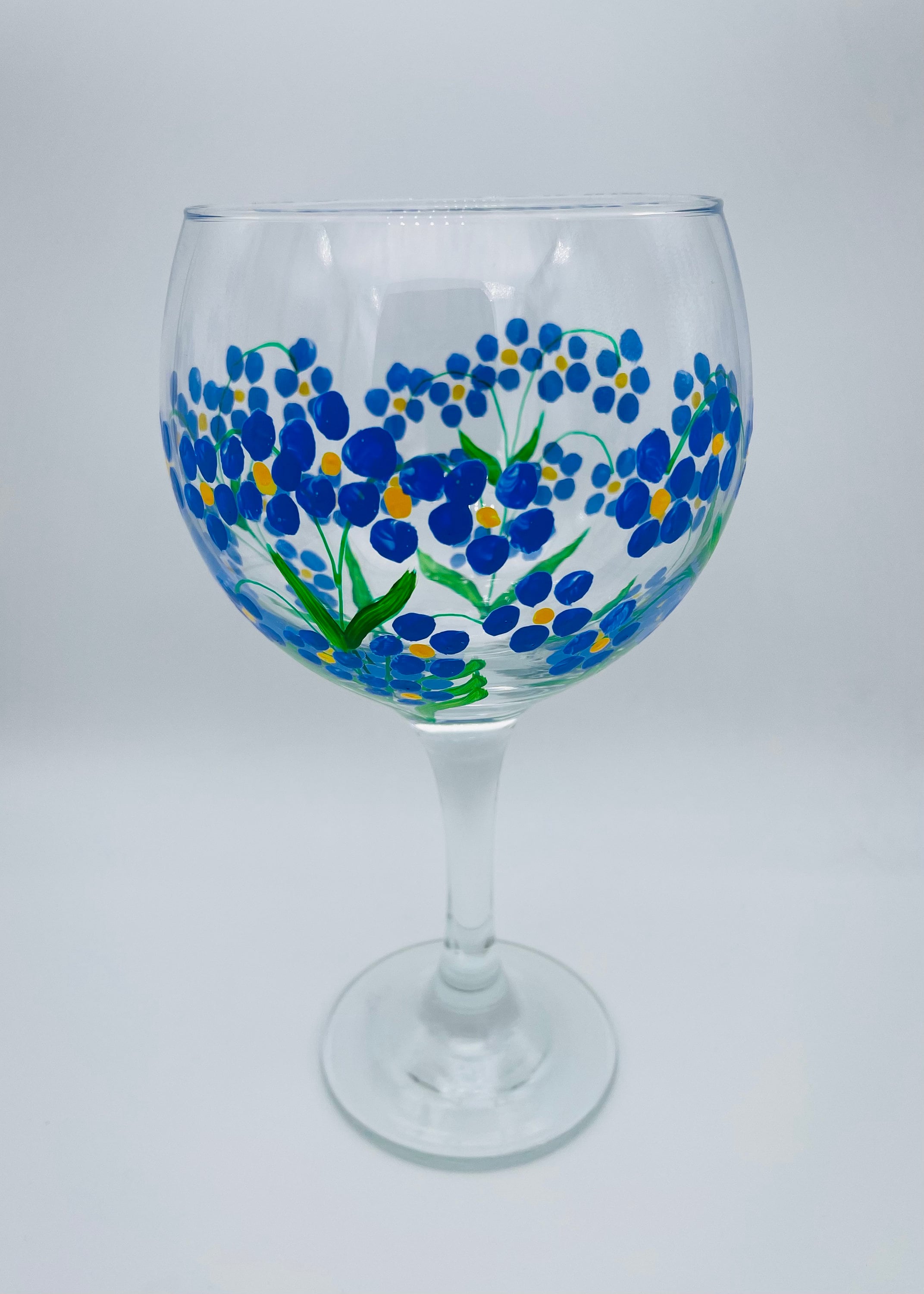 me not Gin Glass hand painted Etsy