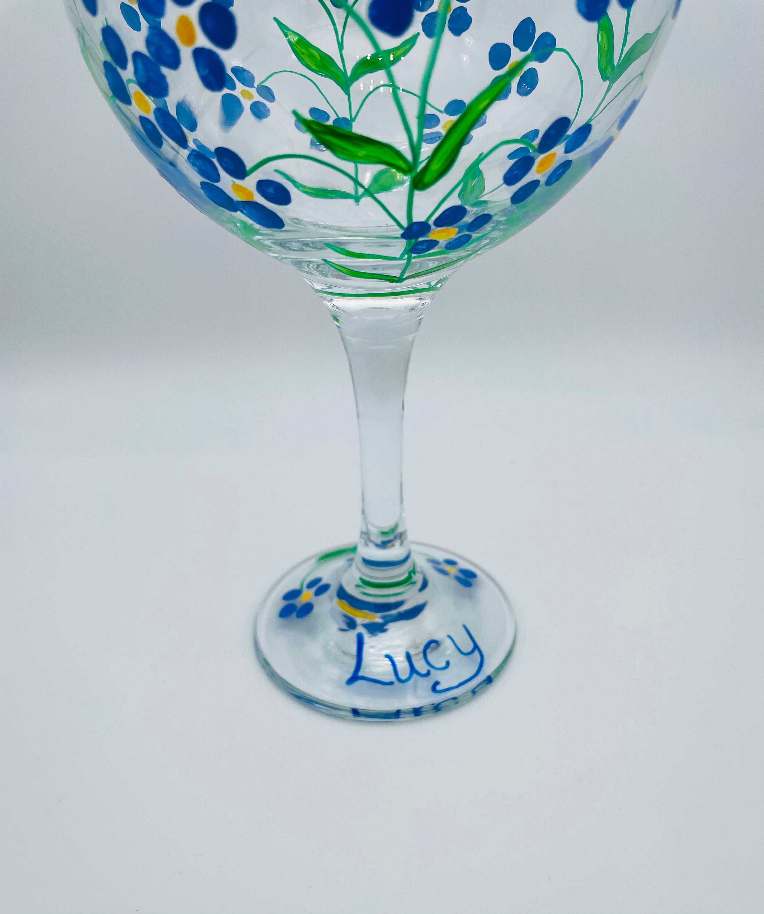 me not Gin Glass hand painted Etsy