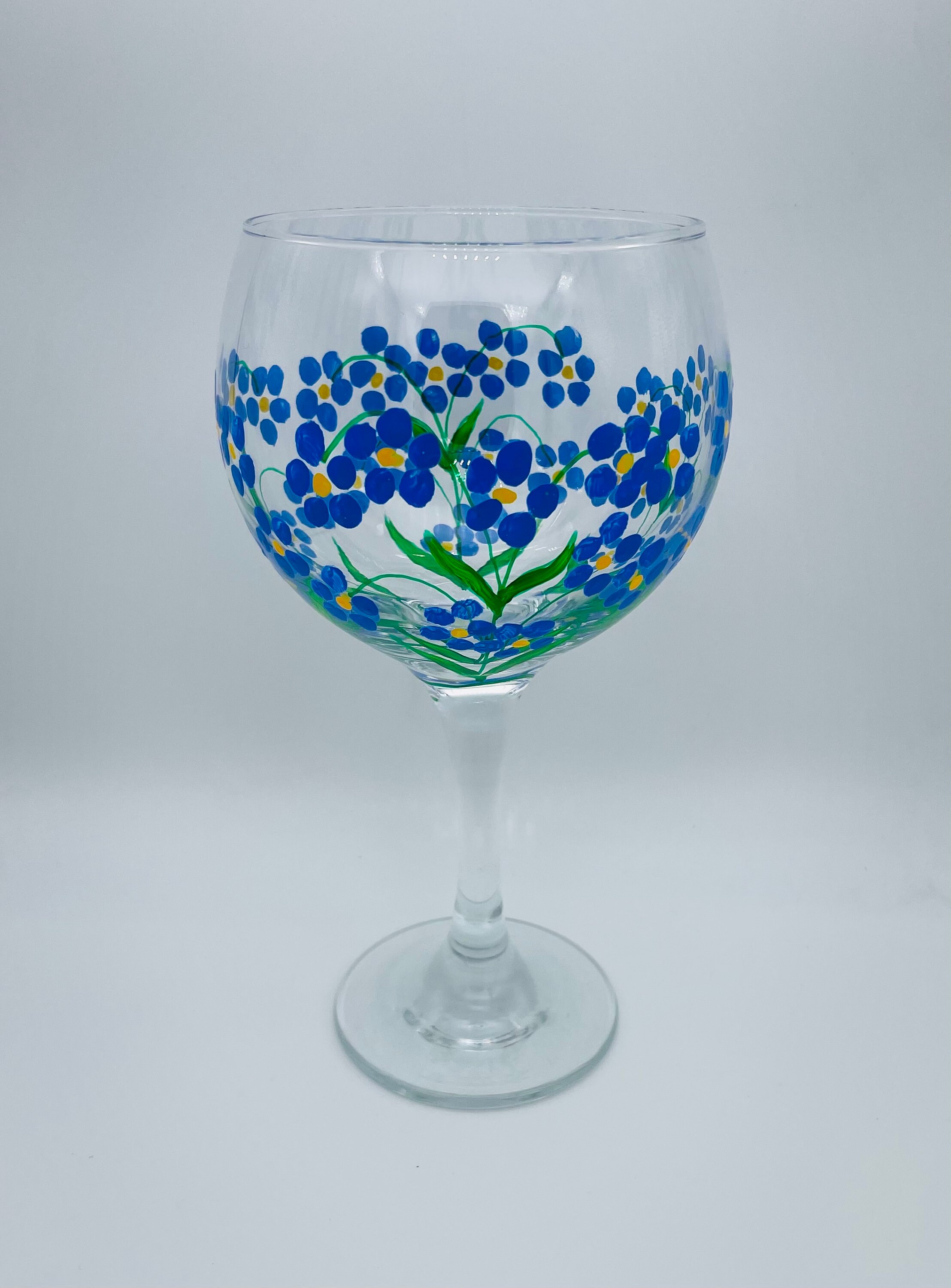 me not Gin Glass hand painted Etsy