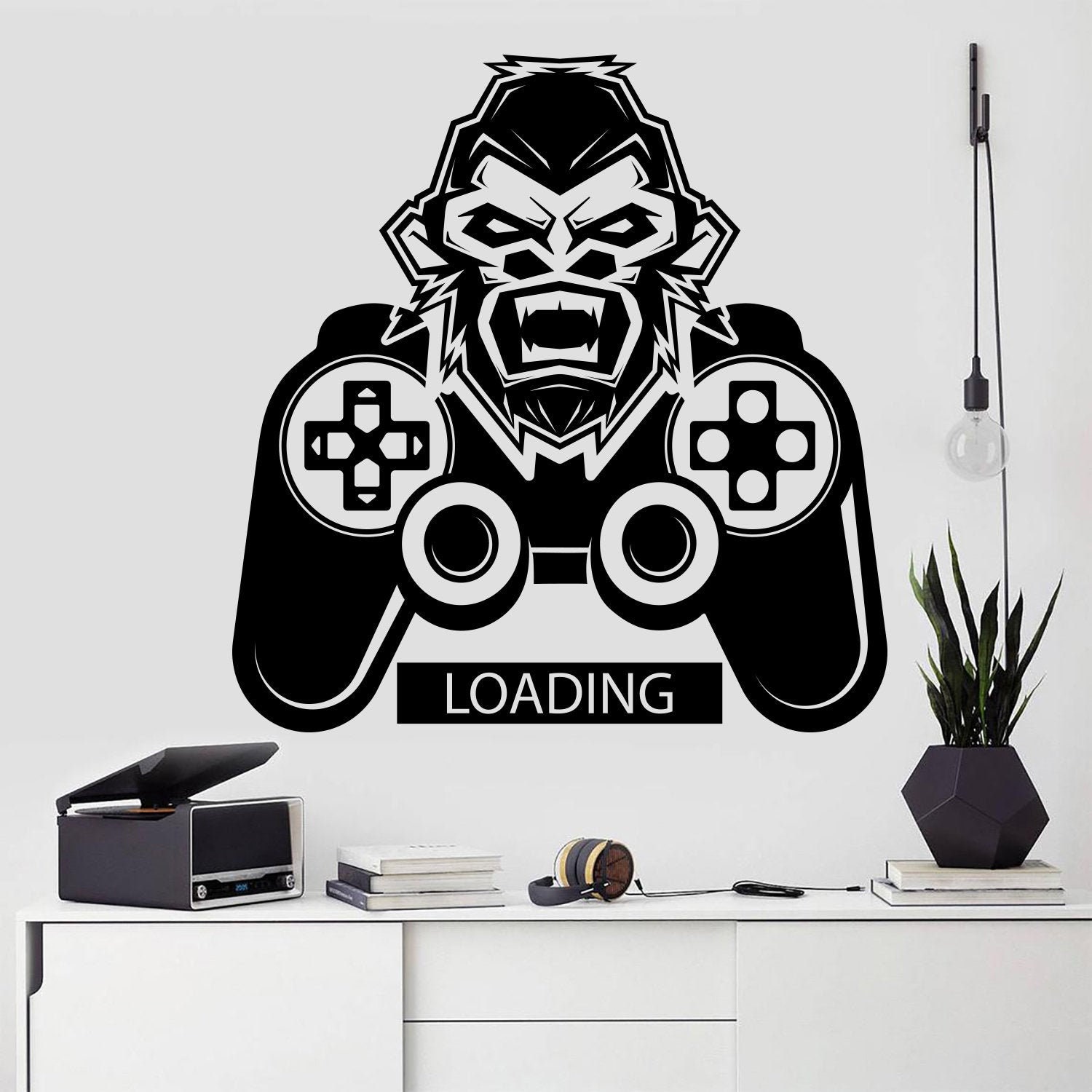 Game wall decal playroom decor loading decal gamer sticker Etsy
