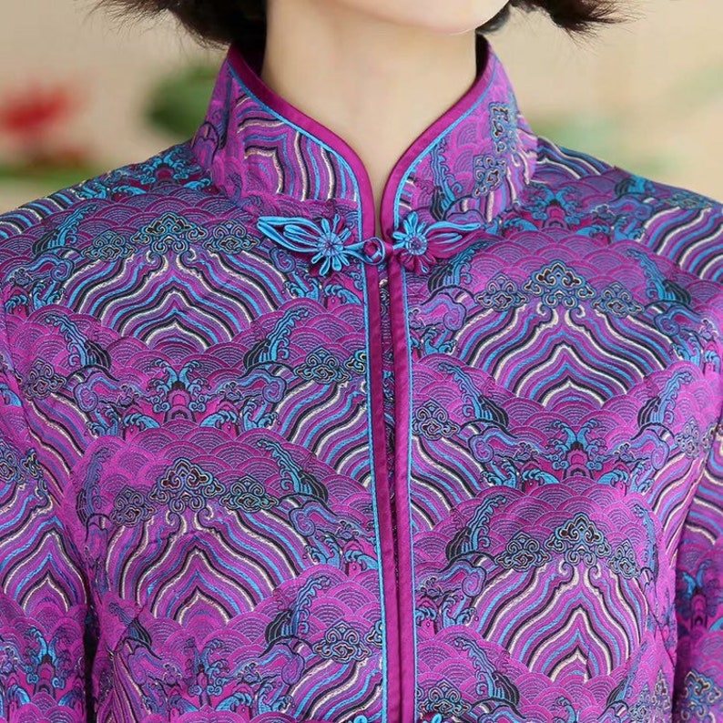 Brocade coat long coat chinese traditional coat