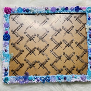 Custom 8x10 Picture Frame | Personalized Blue and Purple Picture Frame | Custom Picture Frame
