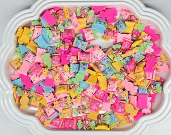 Colorful Candy Flatback Charms: Resin Embellishments for DIY Crafts