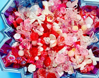 Valentine's Day Flatback Charms: DIY Craft Cabochon Mix