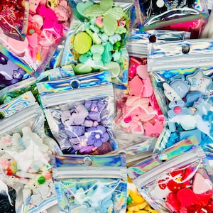 multiple color charm bags