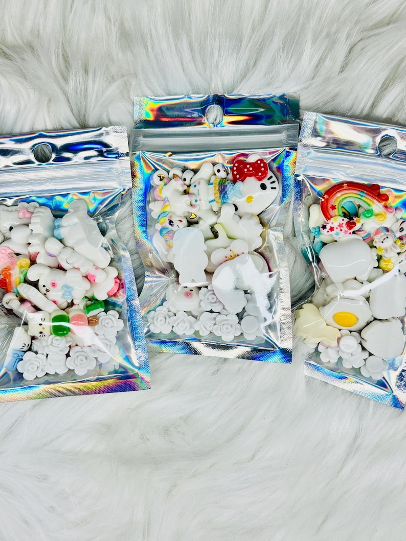 white cute charms