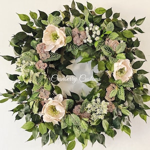 Spring wreath. Wreath for the door. Front door wreath.
