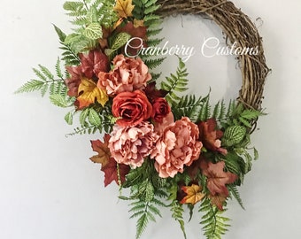 New Fall wreaths. Elegant fall wreath. Beautiful wreath. Fern wreath. Big fern wreath. Fall wreath 2022. Modern wreaths.