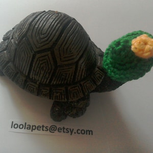 Crochet Tortoise Hat: Miss Marple Style with Flower, Reptile Costume