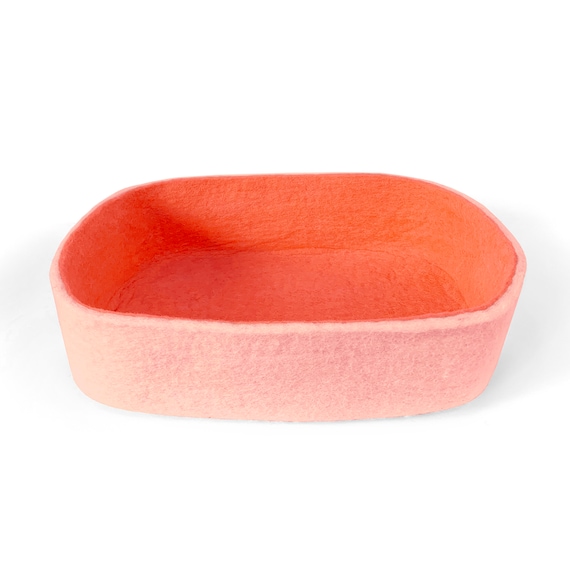 Peach + Coral Wool Flat Bed