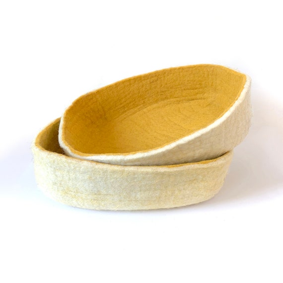 Mustard Yellow Wool Flat Bed