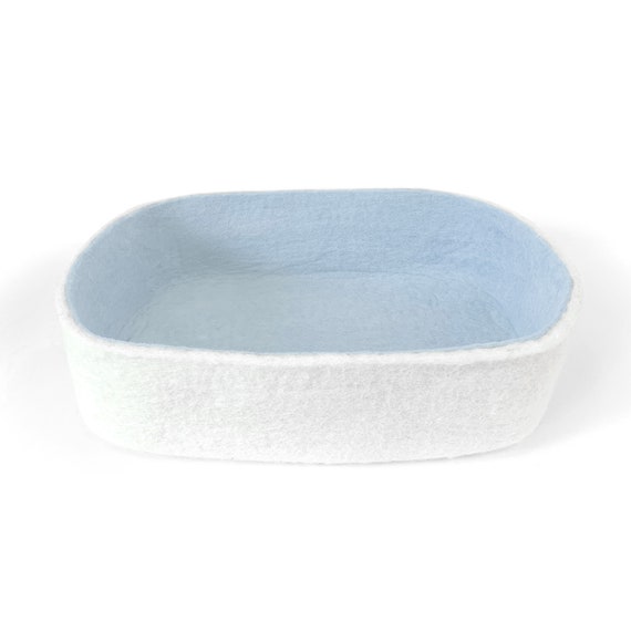 Light Blue Wool Flat Bed