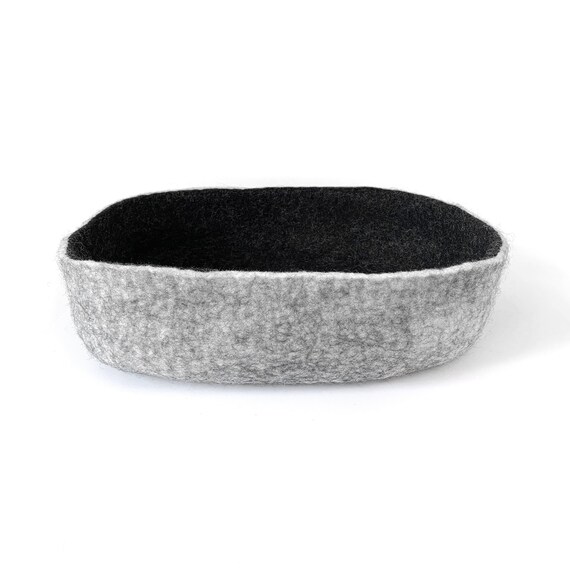Black + White Wool Flat Bed
