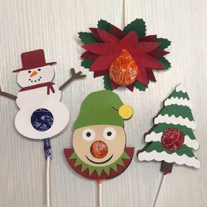 Bundle SVG de porte-sucette de Noël - fichiers coupés de porte-sucette - porte-bonbons de Noël - support ventouse de Noël - Cricut et Silhouette