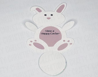 Easter Bunny Card SVG: 3D Egg Card for Cricut (Digital Download)
