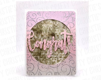 Congratulations Card SVG: Celebration Card Template (Digital Download)