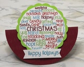 Christmas Rocker Card SVG: Holiday Card Template (Digital Download)