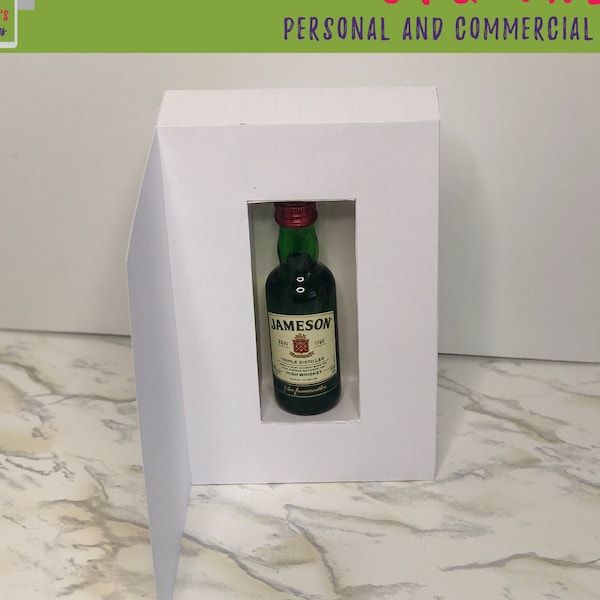 Mini spritflaskhållare SVG – Drickbart kortmall (digital nedladdning)