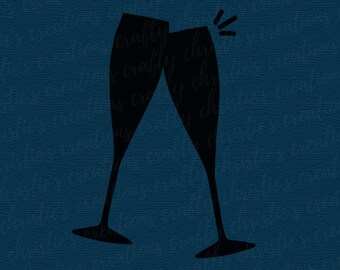 45+ Cheers Champagne Glasses Svg Images