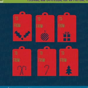 Christmas Gift Tags SVG - Christmas Tag Template - Holiday Gift Tag SVG - Present Tag Svg - Print and Cut Svg - Cricut - Silhouette