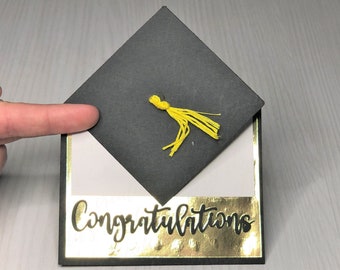 Graduation Card SVG - Graduation Cap Card SVG - Graduation SVG - Graduation Card Cut File - Graduation Papercut Template - Graduation Cap