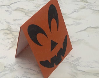 Pumpkin Face Card SVG - Pumpkin Card SVG - Halloween Invitation SVG - Halloween Card Cut File - Pumpkin Cut File - Halloween Card Cut File