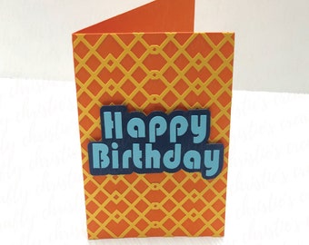 Retro Birthday Card SVG - Geometric Birthday Card SVG - Birthday Card SVG - Modern Birthday Card - Cricut - Silhouette