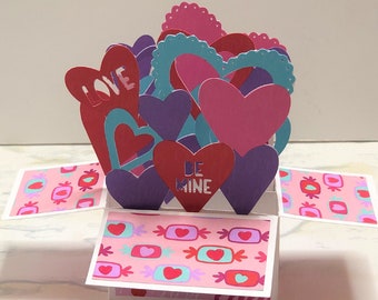 3D Heart Box Card SVG: Valentine's Day, Anniversary (Digital Download)