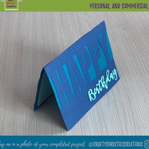 Tarjeta de cumpleaños SVG - Tarjeta de feliz cumpleaños SVG - Plantilla de tarjeta de cumpleaños - Archivo de corte de tarjeta de cumpleaños - Tarjeta de cumpleaños Papercut