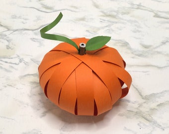 3D Pumpkin SVG - Fall Pumpkin Cut File - Thanksgiving Pumpkin Papercraft - Halloween Pumpkin Template -  Fall Decor Svg - Thanksgiving Decor