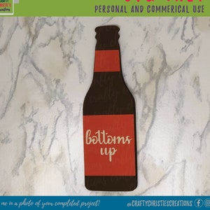 Bouteille de bière carte SVG - fichier coupé bouteille de bière - modèle de bouteille de bière - bière SVG - alcool carte SVG - carte d'anniversaire svg - svg de la fête des pères