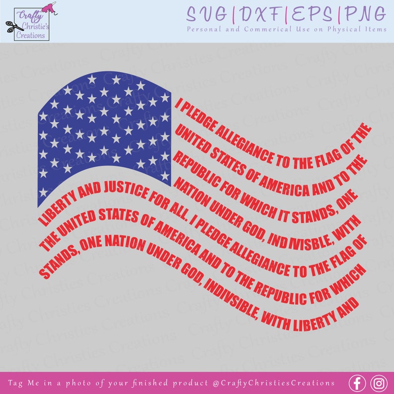 Download Pledge of allegiance svg American flag svg America svg | Etsy