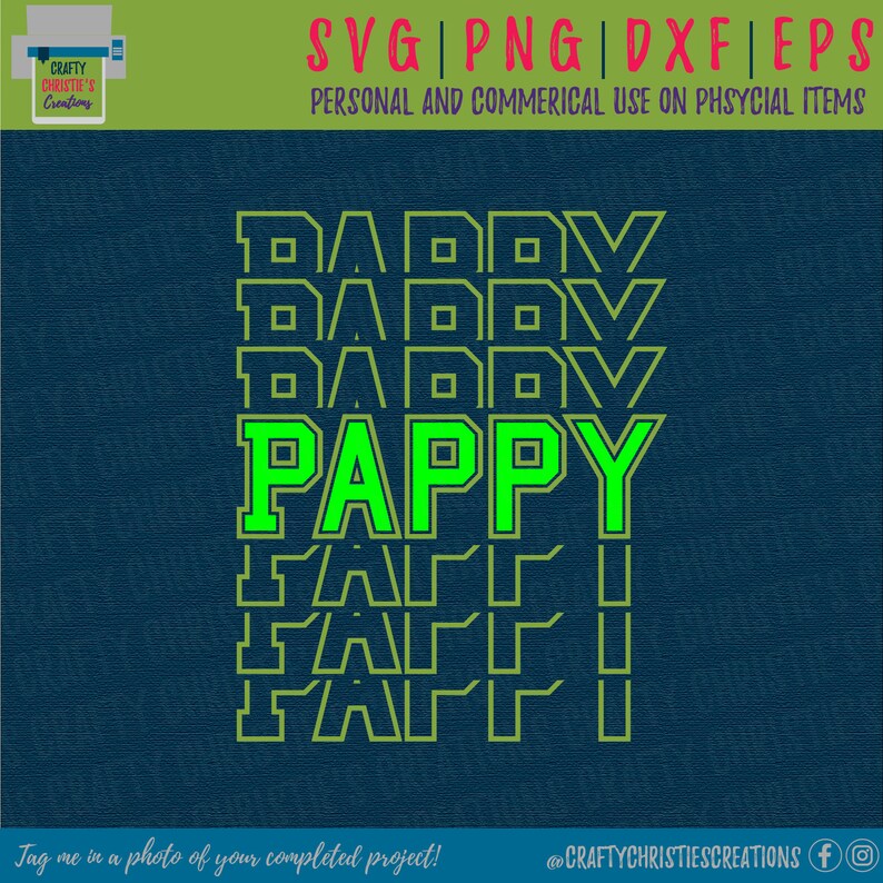 Download Pappy svg fathers day svg retro svg stacked svg | Etsy